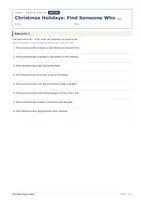 Vista previa - Hojas de trabajo - Christmas – Encuesta y vocabulario gratis 2º ESO - página 1