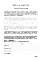 anteprima - Esercizi - Il corpo in movimento – Cuore, polmoni, sport e alimentazione - Pagina 1