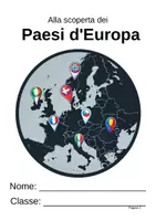 anteprima - Esercizi - I paesi d'Europa – Capitali, bandiere, monumenti e giochi (39 pagine) - Pagina di copertina