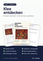 Vorschau - Stationenlernen - Klee entdecken – Künstler-Werkstatt Kunst Klasse 2–4 | Linie, Form und Farbe, Burg und Sonne - Seite 1