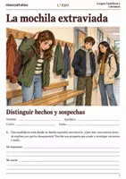 Vista previa - Hojas de trabajo - Cuaderno de lectura · Lengua, 1.º ESO: la mochila extraviada - Portada