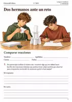 Vista previa - Hojas de trabajo - Cuaderno de lectura · Lengua, 1.º ESO: dos hermanos ante un reto - Portada