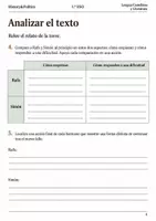 Vista previa - Hojas de trabajo - Cuaderno de lectura · Lengua, 1.º ESO: dos hermanos ante un reto - página 3