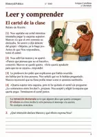 Vista previa - Hojas de trabajo - Cuaderno de lectura · Lengua, 1.º ESO: un malentendido en clase - página 1