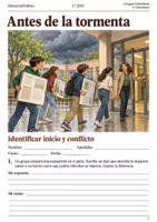 Vista previa - Hojas de trabajo - Comprensión lectora · Lengua, 1.º ESO: organización textual · 5 cuadernos - página 1