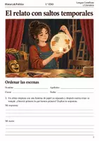 Vista previa - Hojas de trabajo - Cuaderno de lectura · Lengua, 1.º ESO: el relato con saltos temporales - Portada