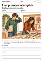 Vista previa - Hojas de trabajo - Cuaderno de lectura · Lengua, 1.º ESO: una promesa incumplida - Portada