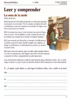 Vista previa - Hojas de trabajo - Cuaderno de lectura · Lengua, 1.º ESO un mensaje a medias - página 1