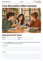 Vista previa - Hojas de trabajo - Cuaderno de lectura · Lengua, 1.º ESO: una discusión sobre normas - Portada