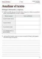 Vista previa - Hojas de trabajo - Cuaderno de lectura · Lengua, 1.º ESO: cambiar de voz narrativa - página 3