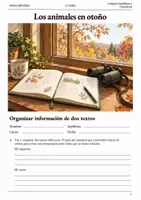 Vista previa - Hojas de trabajo - Cuaderno de lectura · Lengua, 1.º ESO: los animales en otoño - Portada