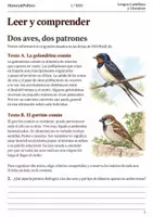 Vista previa - Hojas de trabajo - Cuaderno de lectura · Lengua, 1.º ESO: los animales en otoño - página 1