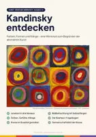 Vorschau - Stationenlernen - Kandinsky entdecken – Künstler-Werkstatt Kunst Klasse 2–4 | Farben, Formen, Kreise im Quadrat - Deckblatt