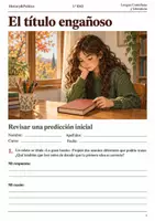 Vista previa - Hojas de trabajo - Comprensión lectora · Lengua, 1.º ESO: lectura crítica · 5 cuadernos - página 1