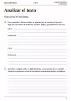 Vista previa - Hojas de trabajo - Cuaderno de lectura · Lengua, 1.º ESO responder con pruebas - página 3