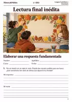 Vista previa - Hojas de trabajo - Cuaderno de lectura · Lengua, 1.º ESO: lectura final inédita - Portada