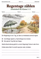 Vorschau - Arbeitsblätter - Messen, Daten und Sachrechnen im Herbst Mini-Bundle Klasse 1–4 - Seite 1