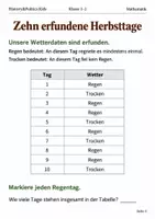 Vorschau - Arbeitsblätter - Messen, Daten und Sachrechnen im Herbst Mini-Bundle Klasse 1–4 - Seite 3