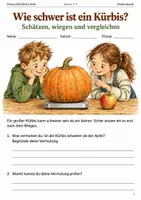 Vorschau - Arbeitsblätter - Wie schwer ist ein Kürbis Arbeitsheft Klasse 2–3 - Deckblatt