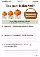 Vorschau - Arbeitsblätter - Wie schwer ist ein Kürbis Arbeitsheft Klasse 2–3 - Seite 3