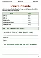 Vorschau - Arbeitsblätter - Herbstmarkt Einkaufen und Rückgeld Arbeitsheft Klasse 3–4 - Seite 1