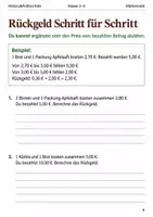 Vorschau - Arbeitsblätter - Herbstmarkt Einkaufen und Rückgeld Arbeitsheft Klasse 3–4 - Seite 3