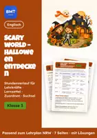 Vorschau - Arbeitsblätter - Halloween Englisch Suchsel Klasse 3 - Deckblatt