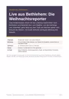 Vorschau - Lehrpläne/Lehrermaterial - Krippenspiel Grundschule: Live aus Bethlehem – Die Weihnachtsreporter - Deckblatt