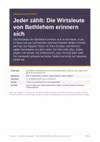 Vorschau - Lehrpläne/Lehrermaterial - Krippenspiel Gemeinde: Jeder zählt – Die Wirtsleute von Bethlehem erinnern sich - Deckblatt