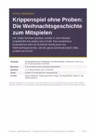 Vorschau - Lehrpläne/Lehrermaterial - Krippenspiel ohne Proben: Die Weihnachtsgeschichte zum Mitspielen - Deckblatt
