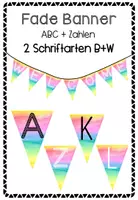 Vorschau - Mal- und Bastelvorlagen - Wimpelkette Pastell Fade Stil - Deckblatt