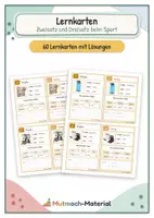 Vorschau - Fördermaterial/Inklusion - Lernkarten Zweisatz und Dreisatz: Sportartikel - Deckblatt