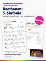 Vorschau - Stundenentwürfe - Beethoven 5. Sinfonie (Ta-ta-ta-TAA) – Boomwhacker Noten farbig + Unterrichtsentwurf - Deckblatt