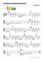 Vorschau - Stundenentwürfe - Beethoven 5. Sinfonie (Ta-ta-ta-TAA) – Boomwhacker Noten farbig + Unterrichtsentwurf - Seite 1
