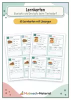 Vorschau - Fördermaterial/Inklusion - Lernkarten Zweisatz und Dreisatz: Tierbedarf - Deckblatt