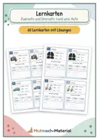 Vorschau - Fördermaterial/Inklusion - Lernkarten Zweisatz und Dreisatz: Werkstatt & Auto - Deckblatt
