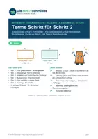 Vorschau - Unterrichtsreihen - Terme Schritt für Schritt 2 – Aufbaumodul (G-Kurs): 6 Stunden Arbeitsblätter mit Tresor-Selbstkontrolle - Seite 1
