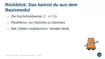 Vorschau - Präsentationen/Tafelbilder - Terme Schritt für Schritt 2 – Präsentation (G-Kurs): Rückblick, Quiz, Merkbox und Zusammenfassung für 6 Stunden - Seite 3
