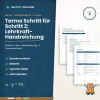 Vorschau - Stundenentwürfe - Terme Schritt für Schritt 2 – Lehrkraft-Handreichung (G-Kurs): Reihenplanung und 6 Stundenverläufe - Deckblatt