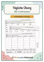 Vorschau - Arbeitsblätter - Tägliche Übung: ABC und Wörterbuch - Deckblatt