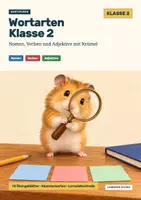 Vorschau - Arbeitsblätter - Wortarten Klasse 2: Nomen, Verben, Adjektive üben, mit Lösungen - Deckblatt