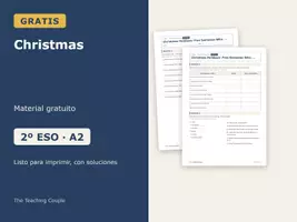 Vista previa - Hojas de trabajo - Christmas – Encuesta y vocabulario gratis 2º ESO - Portada