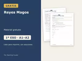 Vista previa - Hojas de trabajo - Reyes Magos – Carta en inglés gratis 1º ESO - Portada