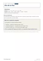 Vista previa - Hojas de trabajo - Día de la Paz – Ficha gratis de inglés 1º ESO - página 3