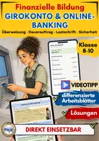 Vorschau - Arbeitsblätter - Girokonto & Onlinebanking: Überweisung, Lastschrift & Dauerauftrag - Deckblatt