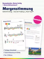 Vorschau - Stundenentwürfe - Morgenstimmung (Grieg) – Boomwhacker Noten farbig + Unterrichtsentwurf - Deckblatt
