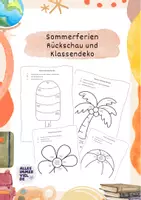 Vorschau - Arbeitsblätter - Sommerferien Rückblick und Klassendekoration - Deckblatt