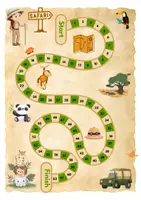 Voorbeeld - Woorden met eeuw, ieuw, uw, aai, ooi en oei: Safari spel - Voorblad
