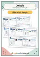 Vorschau - Fördermaterial/Inklusion - Lernkarten Dreisatz: Auto & Werkstatt - Deckblatt