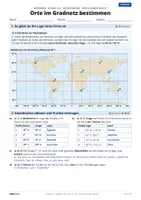 Vorschau - Arbeitsblätter - Orte im Gradnetz bestimmen | Klasse 5/6 | Gratis-Arbeitsblatt + Lösung - Seite 2